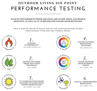 Couristan Cape Hinsdale Indoor/Outdoor Area Rug, Teal/Cobalt, 3'11"x5'6"