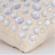 Ivory Decorative Pillow Shams 24"x24" Velvet, Crystal Moonstone