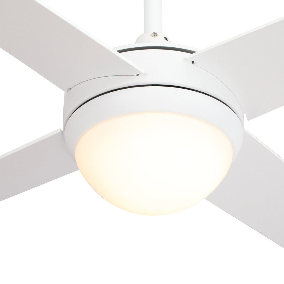 CARRO 48'' Indoor Ceiling Fan with Light and Wall Control for Home, White