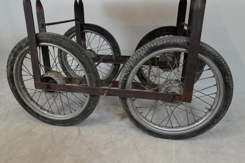 Consigned Vintage Motorbike Wheel Cart