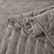 Beige Velvet Diamond Tuft Bedspread Set, Queen