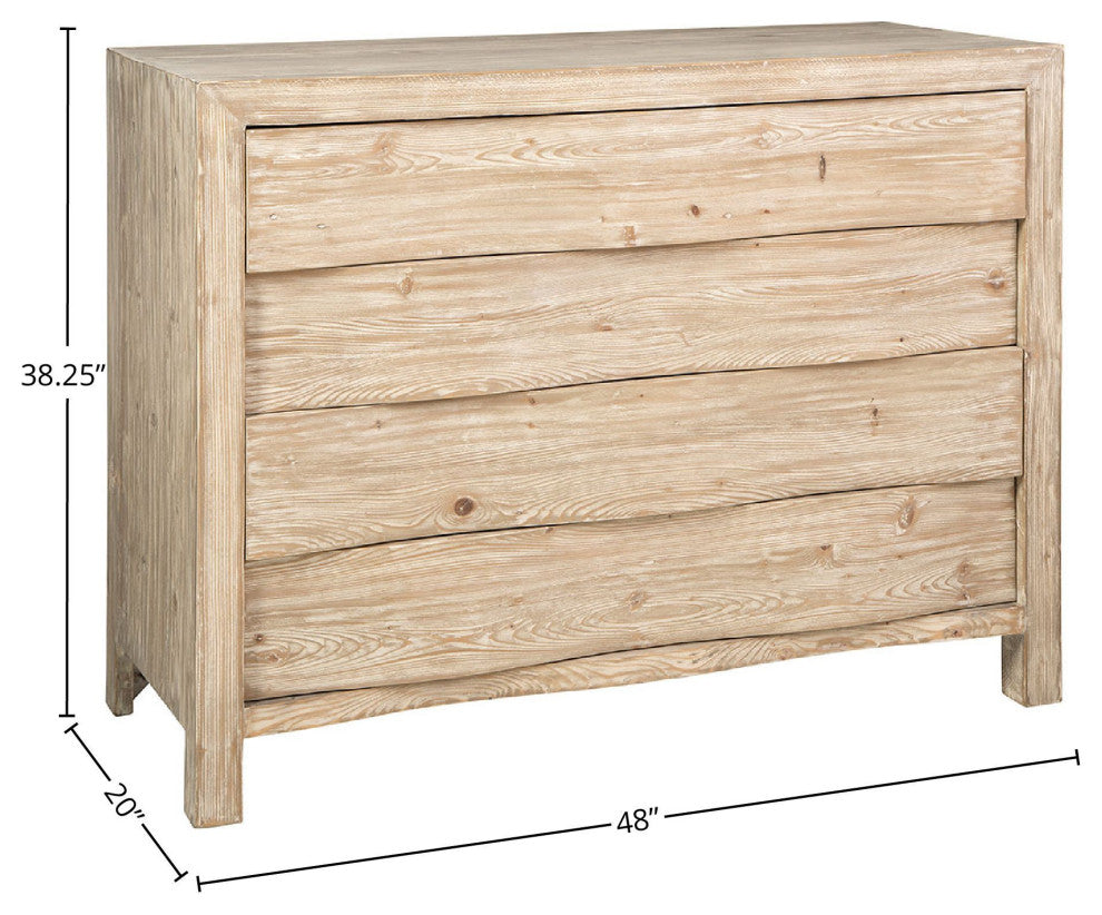 Presley 48" 4-Drawer Storage Chest, Brown