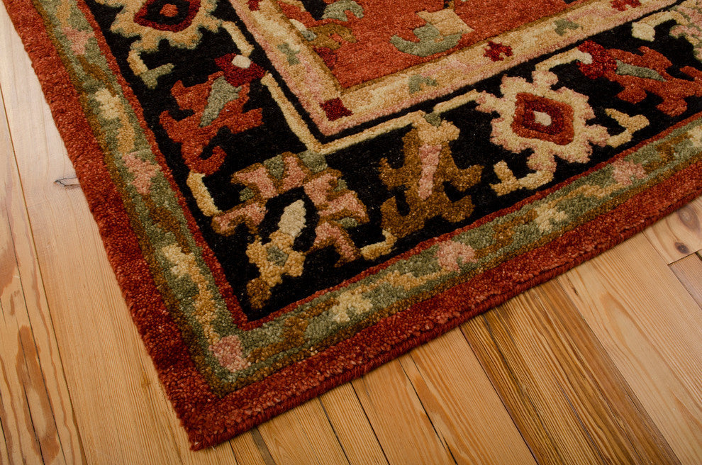 Nourison Tahoe 3'9" x 5'9" Rust Traditional Indoor Area Rug