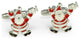 Rhodium Plated Santa Claus Cufflinks