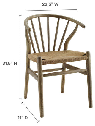 Flourish Spindle Wood Dining Side Chair, Gray