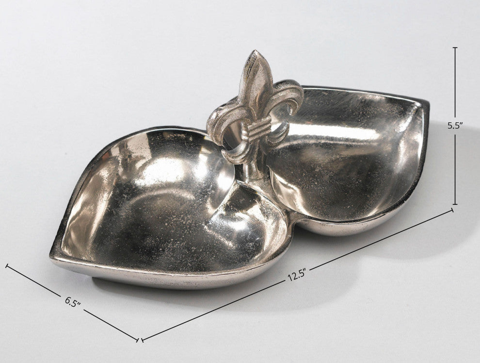 Prangins Metal Fleur De Lis Decorative Bowl