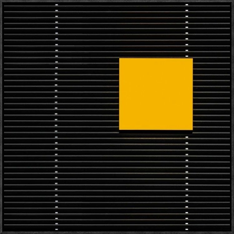 "Yellow Square" Framed Canvas Giclee by Luc Vangindertael, 23x23"