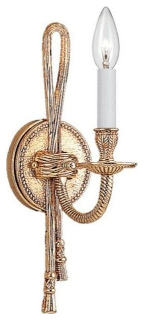 Crystorama 1 Light Olde Brass Cast Brass Wall Mount I