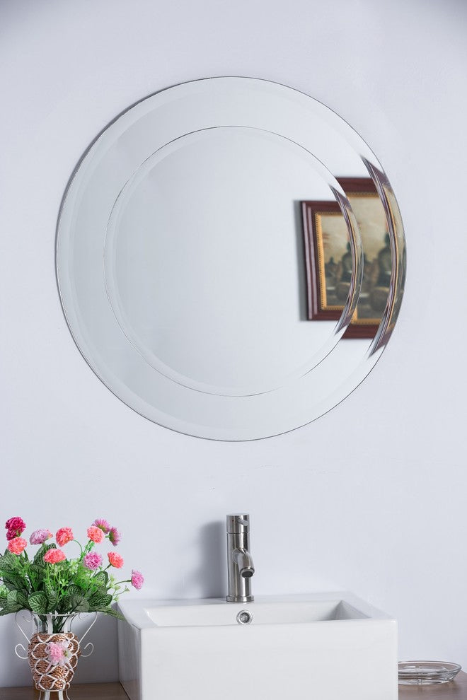 Round Frameless Mirror