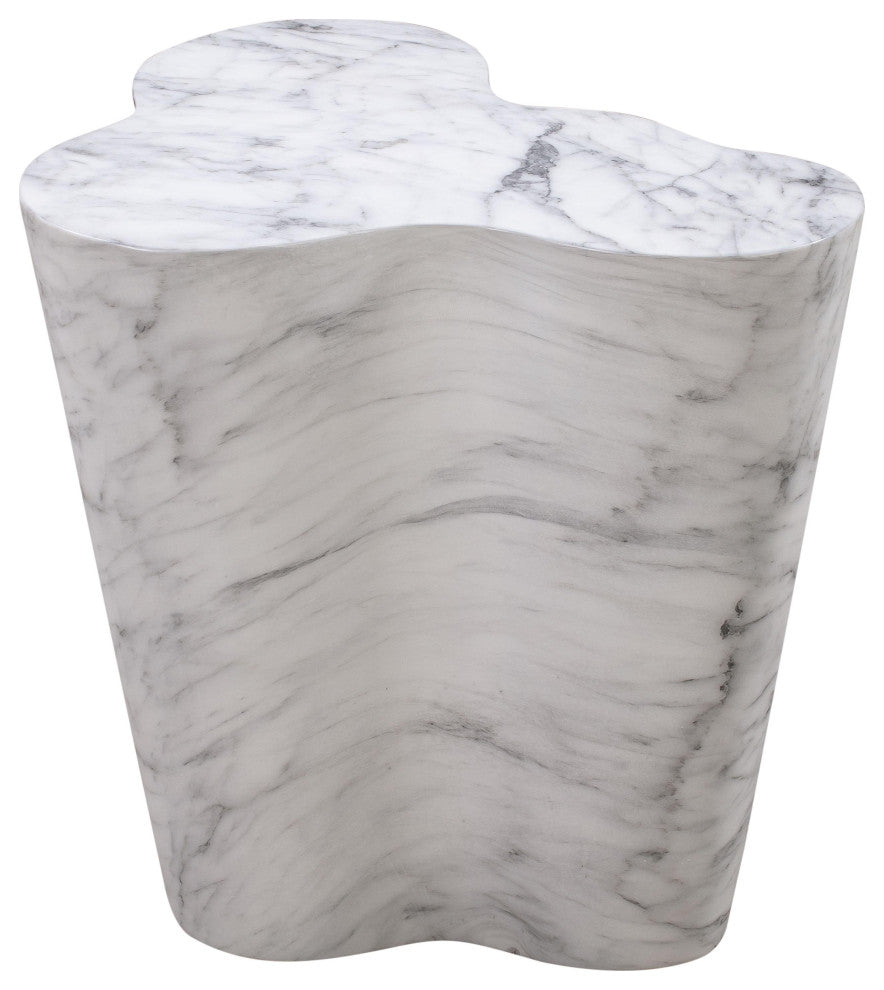 Slab Marble Tall Side Table