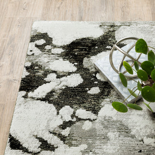 Elements Misty Shadows Charcoal/White Area Rug, 7'10"x10'10"
