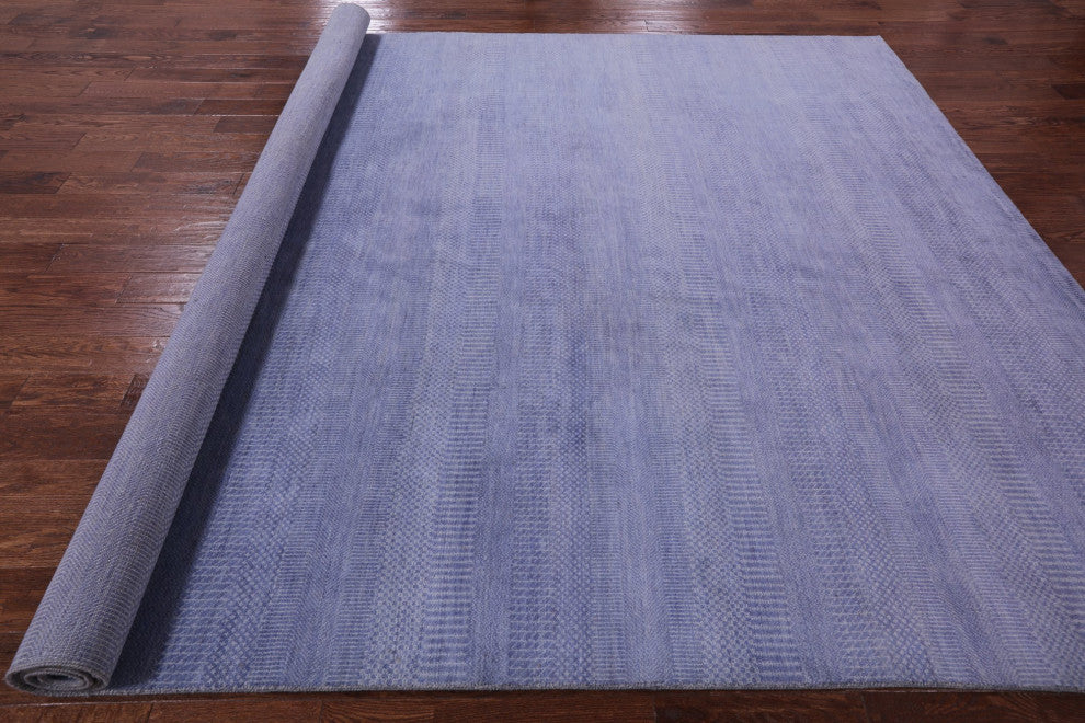 9' 0" X 12' 3" Wool and Silk Savannah Grass Handmade Rug Q12008