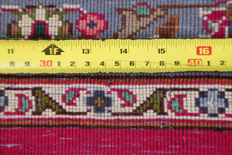 Consigned, Vintage Oriental Traditional Handmade Persian Area Rug, Pink, 10x13