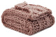 50" X 70" Blush Knitted Polyester Throw Blanket