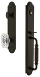 Arc 1-Piece Dummy Handleset, F Grip and Baguette Clear Crystal Knob, 848386