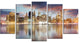 "New York Skyline at Sunrise With Reflection" Art, 60"x32", 5-Panels