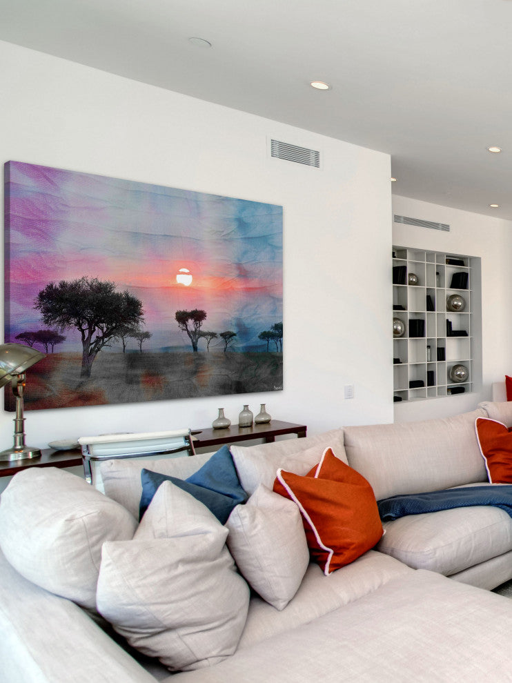 "Plains Sunset" Print on Canvas, 36"x24"