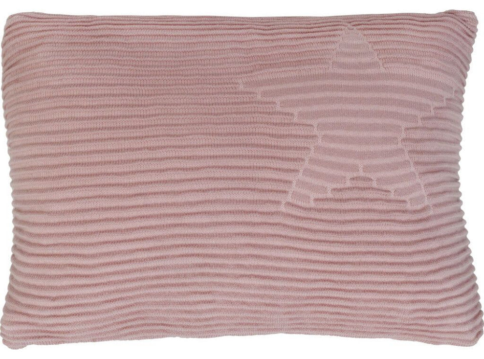 Knitted Hippy Stars Washable Cushion, Vintage Nude