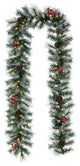 9' Pre-Lit Christmas Garland With 50 Warm White Lights With Timer