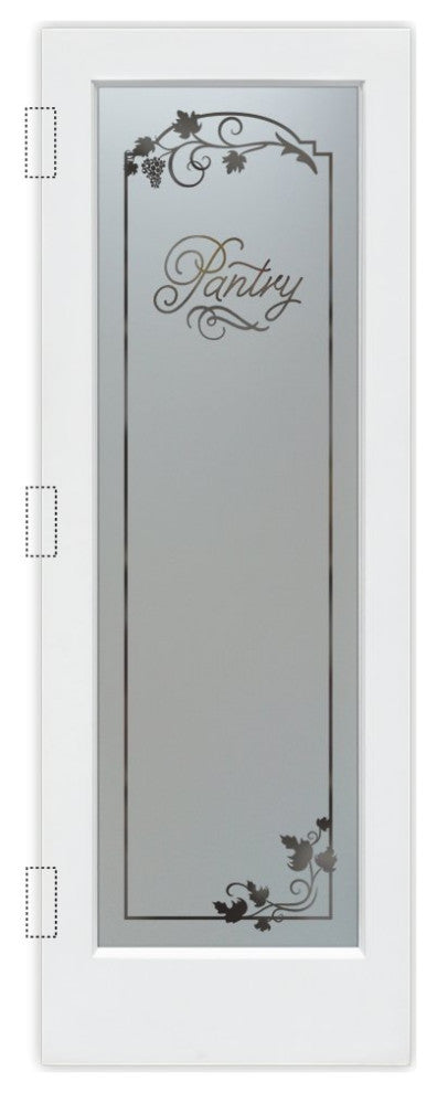 Pantry Door - Grape Ivy Melany - Primed - 24" x 80" - Book/Slab Door