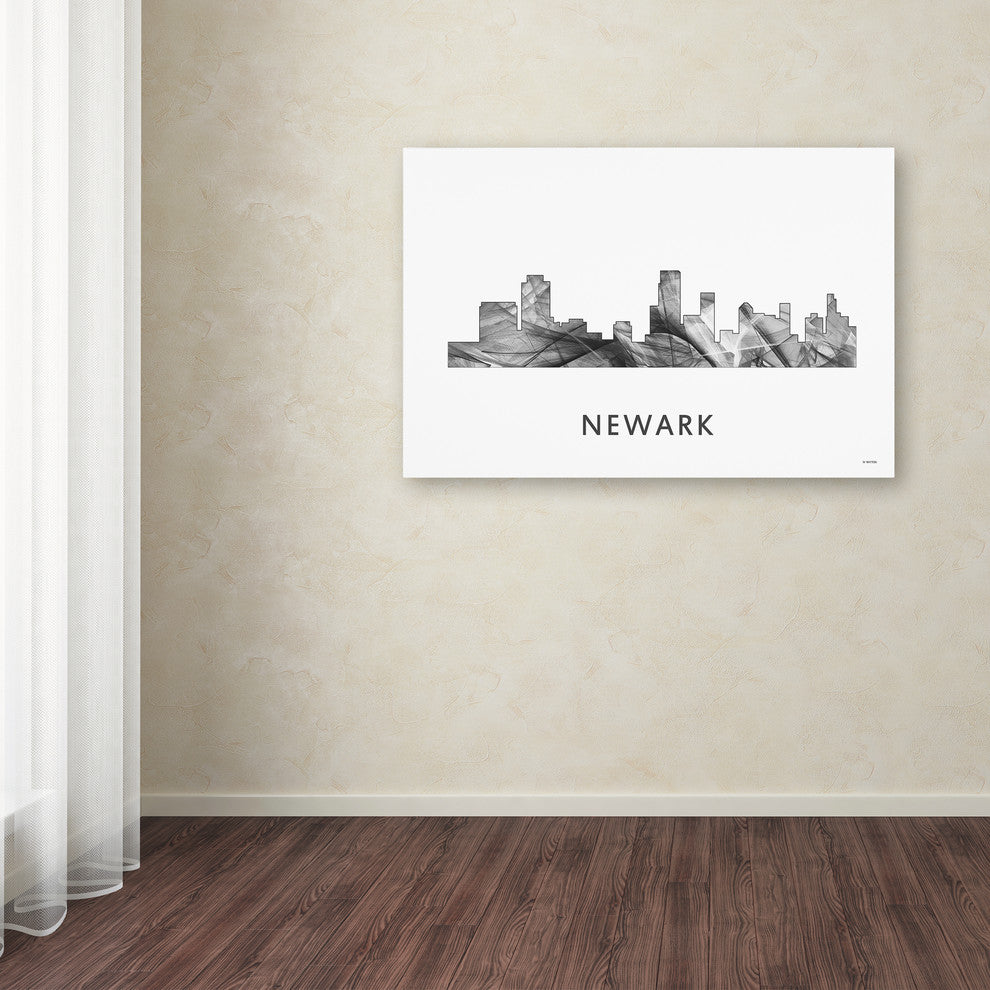 Marlene Watson 'Newark New Jersey Skyline' Canvas Art, 24x16