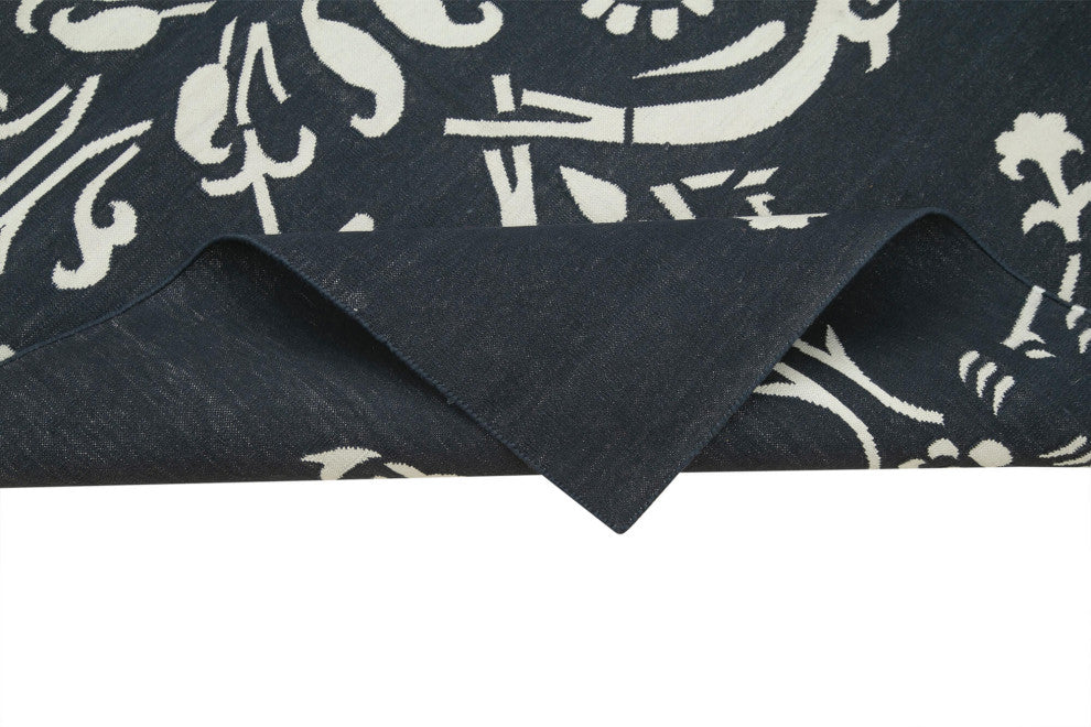 Rug N Carpet - Handmade Wool 3' 7'' x 5' 7'' Modern Design Dhurrie Kilim Rug