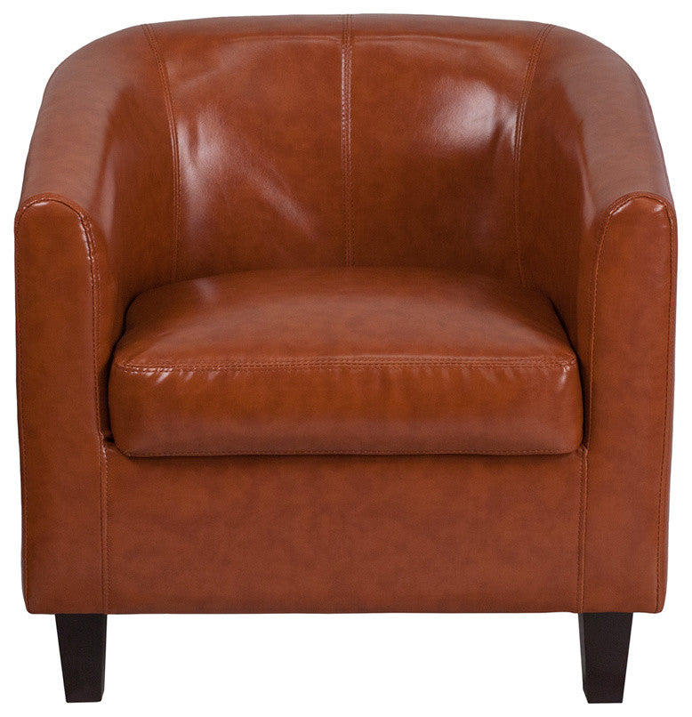 Cognac Leather Lounge Chair