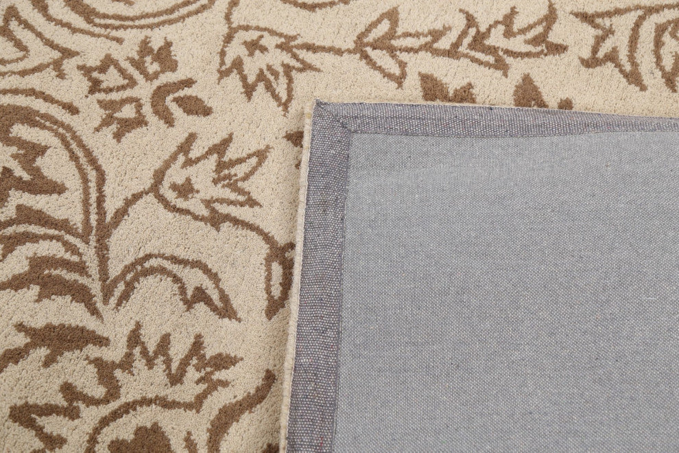 Floral Oriental Area Rug Wool Hand-tufted Traditional Carpet 5x8