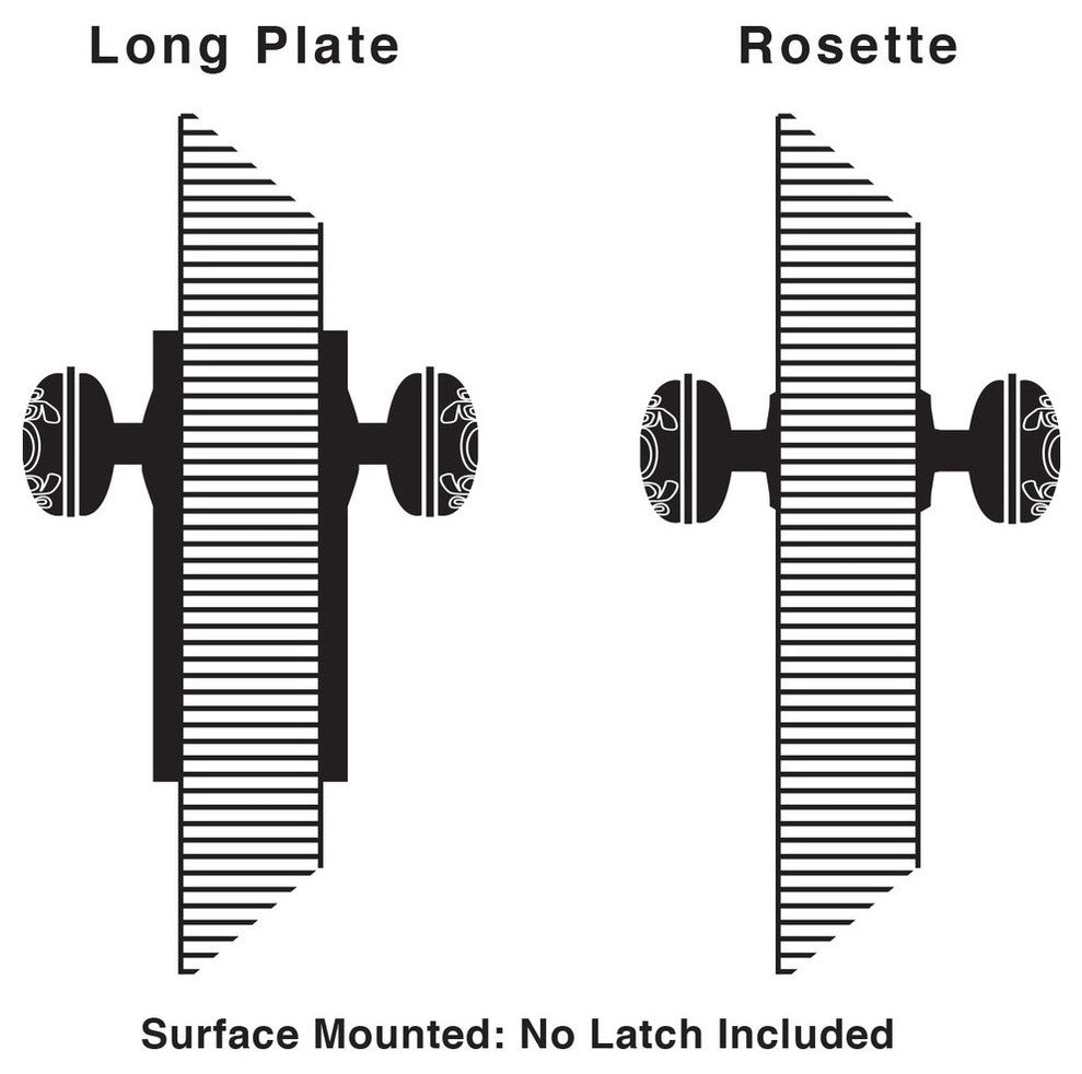 Double New York Plate With New York Knob, Polished Brass