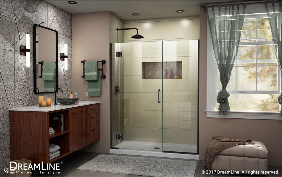 DreamLine Unidoor-X 66.5, 67" Shower Door, Oil Rubbed Bronze