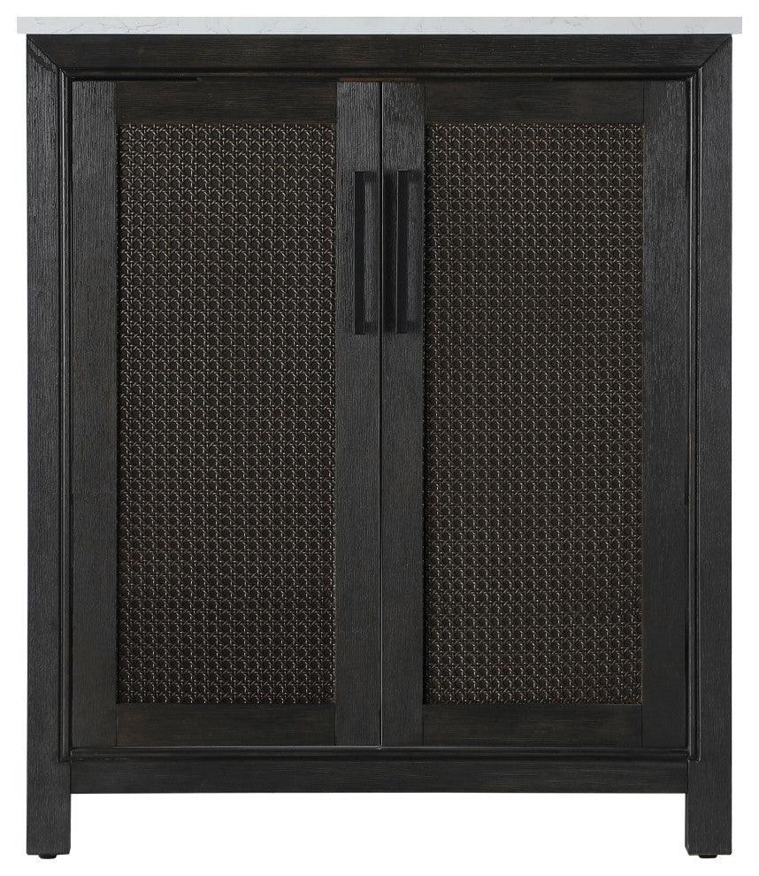 Home Living 30" Single Bathroom Vanity, Chocolate Oak