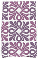 18x30" Tiki Square, Geometric Print Hand Towels, Purple