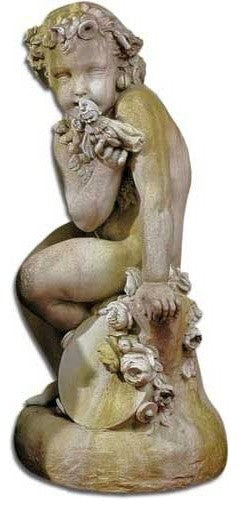 Como Cherub and Doll Garden Angel Statue