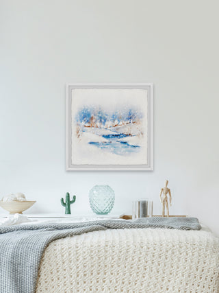 "Winter Stream" Framed Painting Print, 24x24