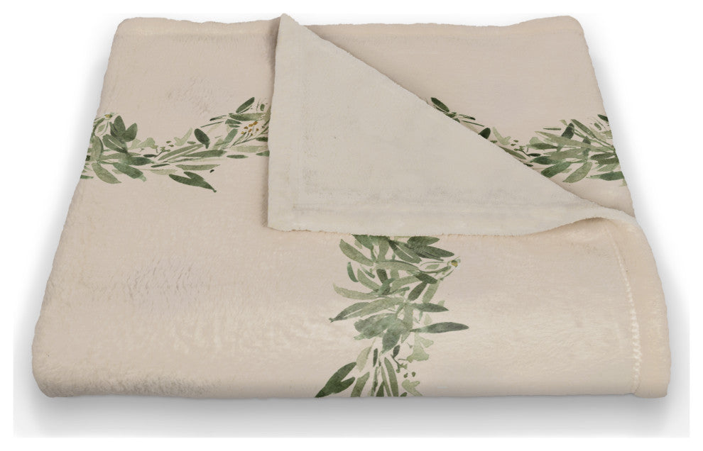 Garlan Border Christmas Tree 2 50x60 Coral Fleece Blanket