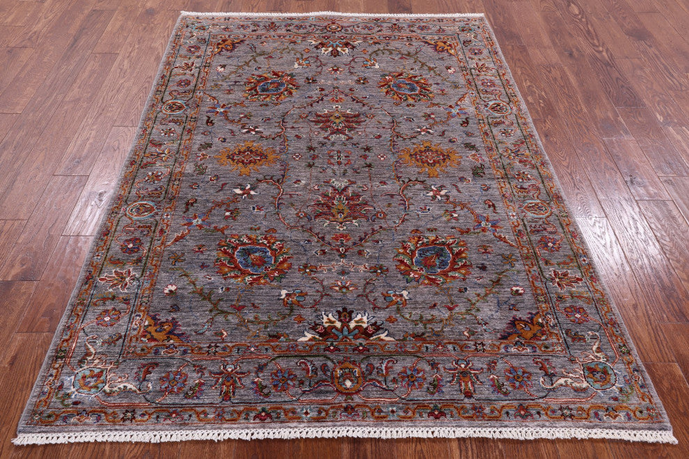 Persian Tabriz Hand-Knotted Rug 5' 2" X 6' 11" Q11323