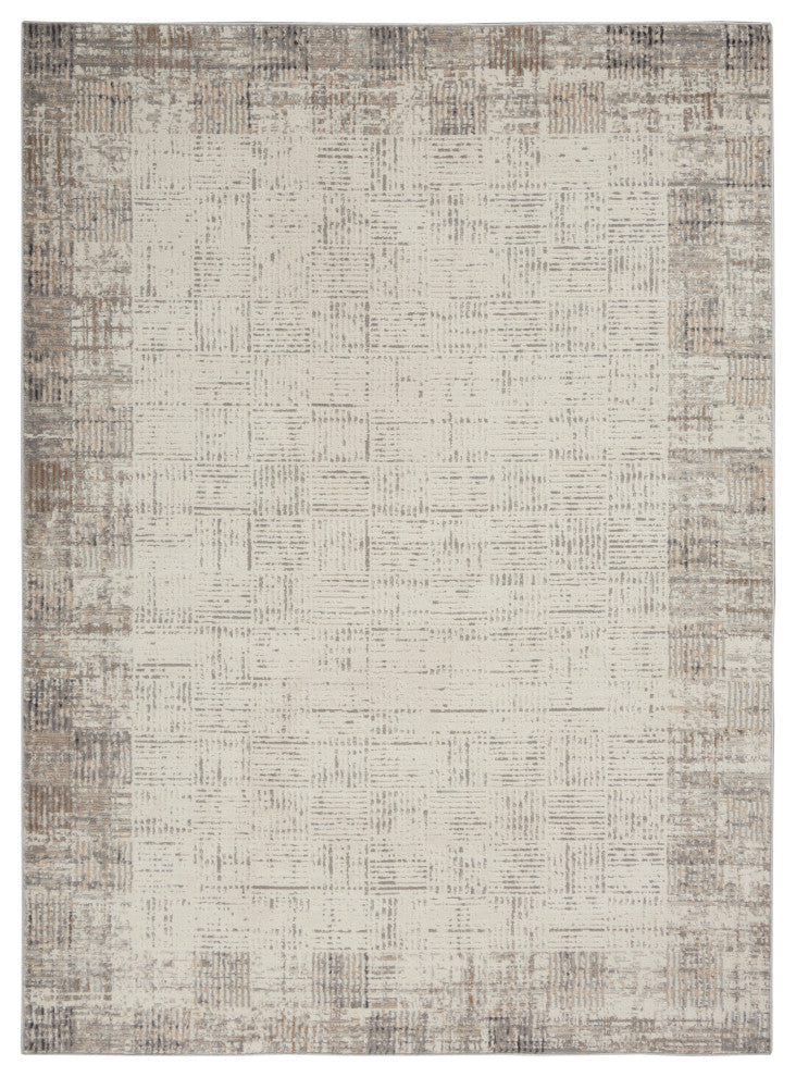 Nourison Elation 2' x 3' Ivory Grey Modern Indoor Area Rug