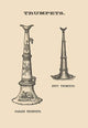Parade and Duty Trumpets - Gallery Wrapped Canvas Art 28" x 42"