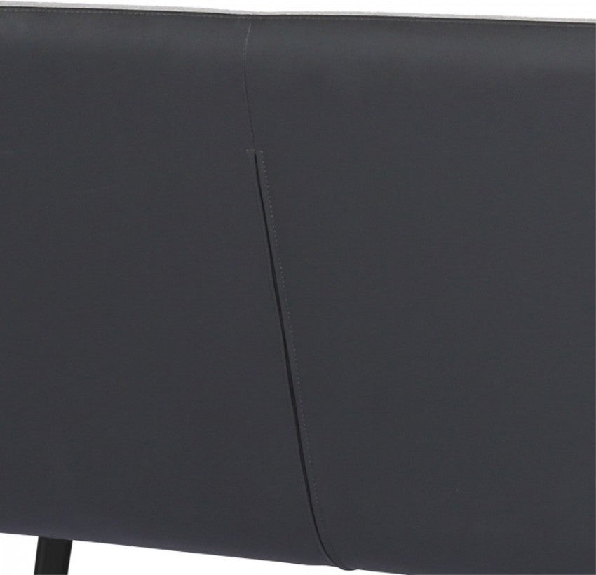 Armen Living Coronado Contemporary Bench in Brushed Gray Powder Coated Finish