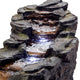 19" Tall Outdoor Tiering Rocky River Stream Water Fountain with LED Lights