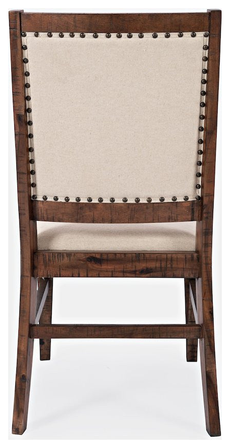 Fairview Transitional Solid Wood Upholstered Side Chair (Set of 2)