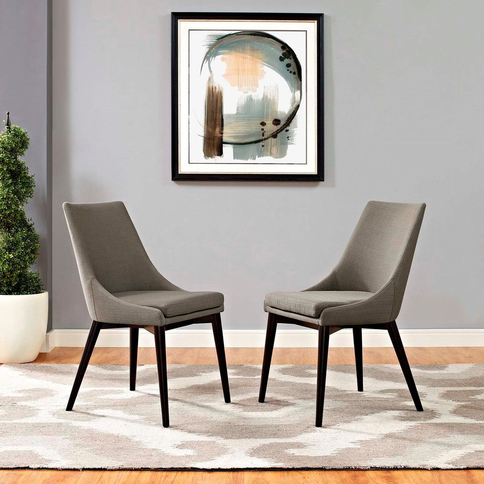 Modern Contemporary Urban Kitchen Room Dining Side Chair, Gray Gray, Fabric