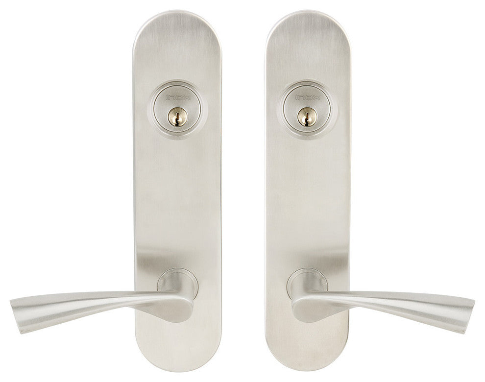 Breeze Lever, Tubular Entry, Double Cylinder, Satin Stainless Steel