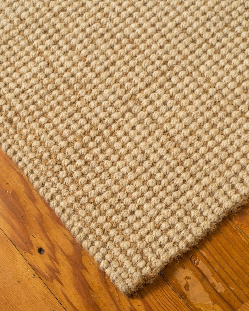 Natural Area Rugs 100% Natural Fiber Larisa Beige Wool Jute Rug, 5'' X 8''