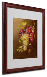 'Still Life with Grapes' Matted Framed Canvas Art by Rio