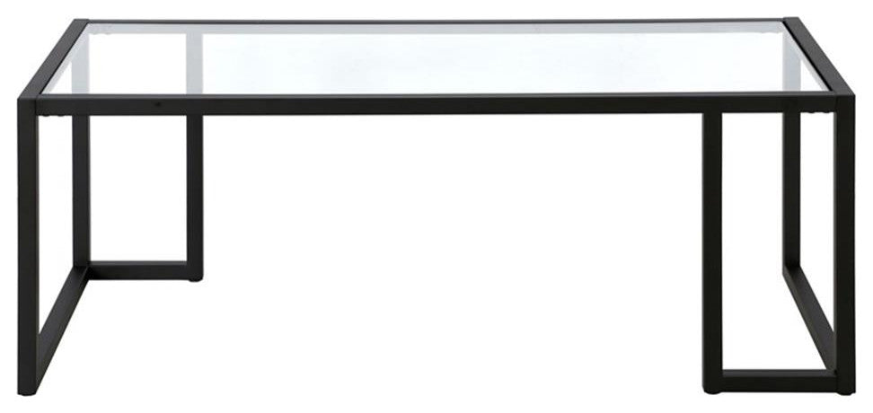 Maklaine Contemporary 45'' Coffee Table in Blackened Bronze