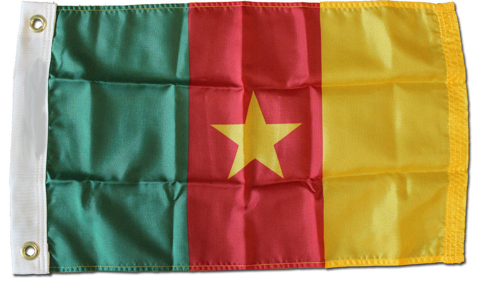 Cameroon, 12"x18" Nylon Flag