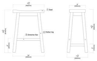 Sonoma Saddle Seat Counter Stool, Barnwood Wire-Brush, Counter Height, Single