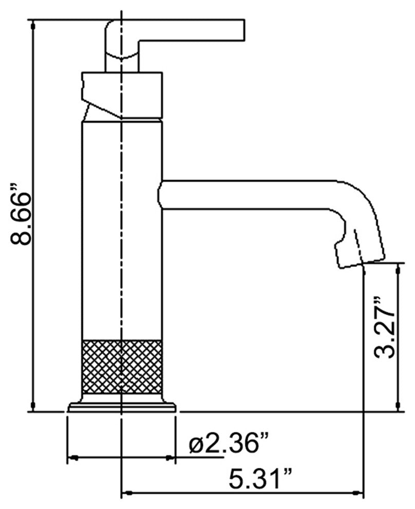 Deck Mounted Single Lever Handle Low-Arc Bathroom Vessel Faucet, Matte Black