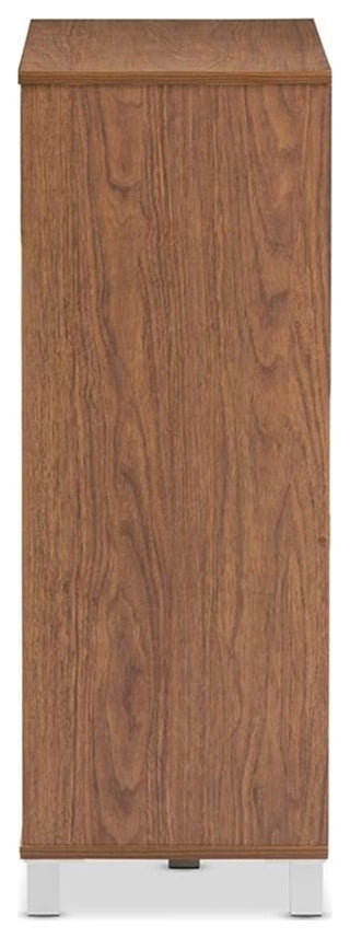 Hawthorne Collection 2-Door Shoe Storage Cabinet in Walnut